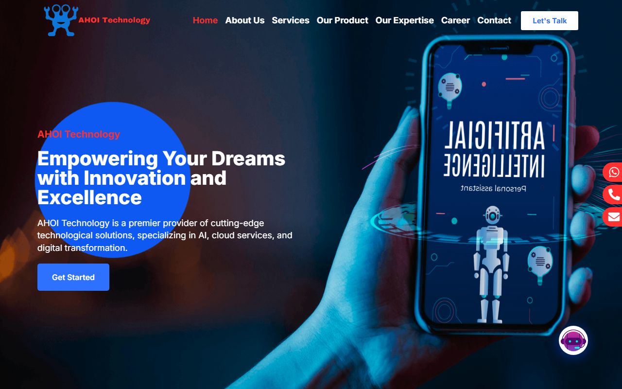 AHOI Technology website preview