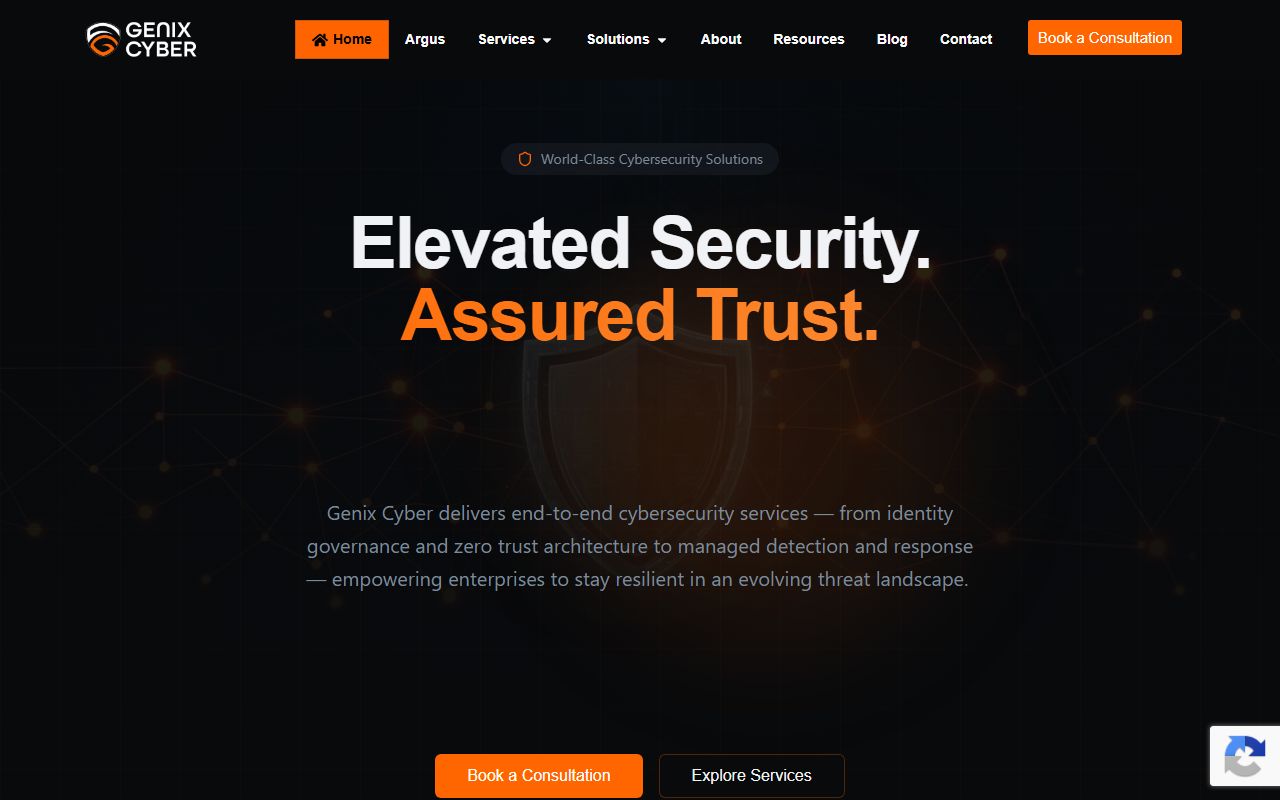 Genix Cyber website preview