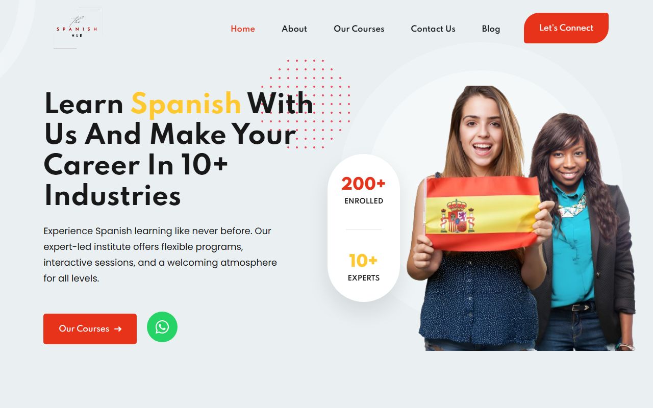 The Spanish Hub website preview